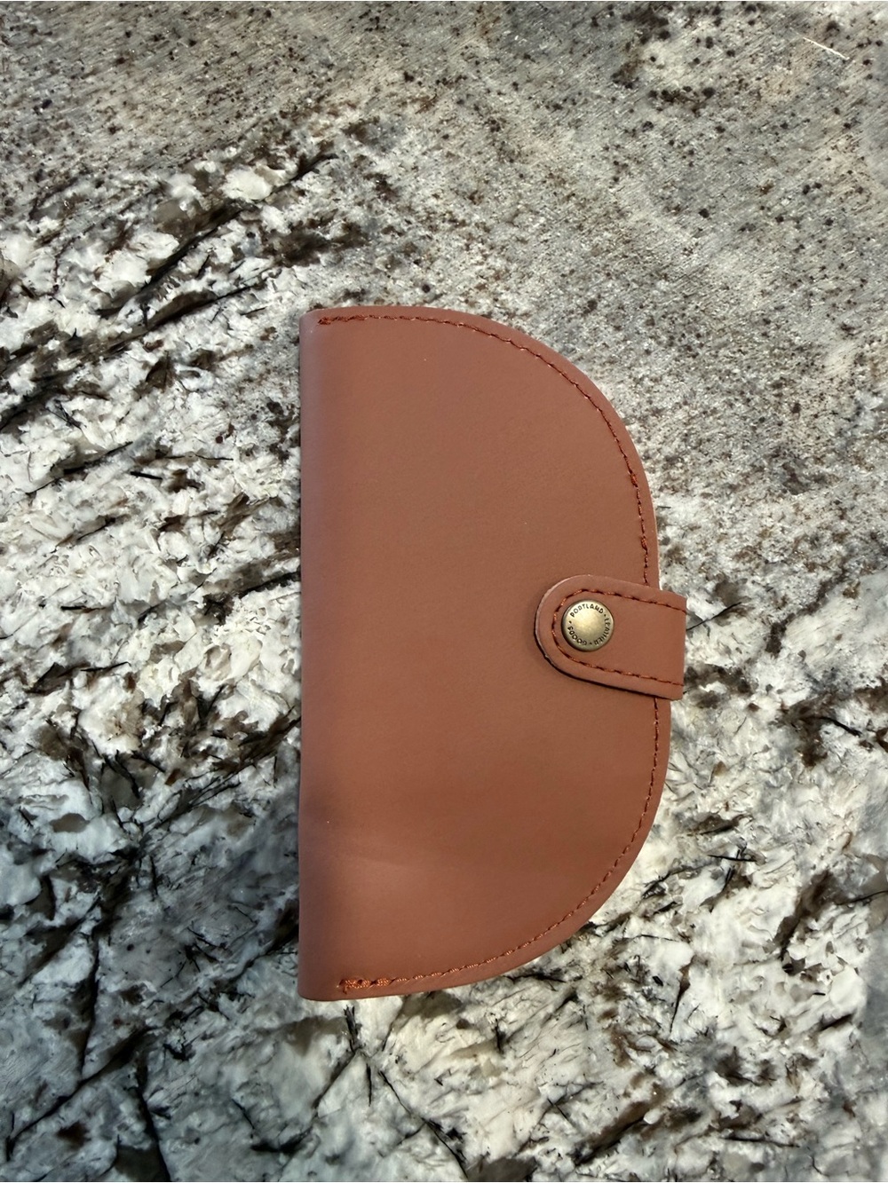 Portland Leather Brown Snap wallet